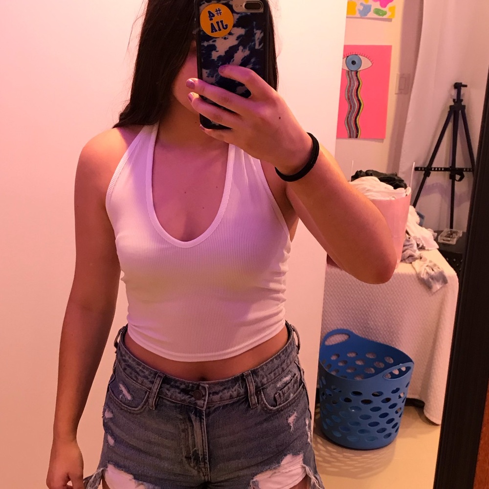 white halter tank